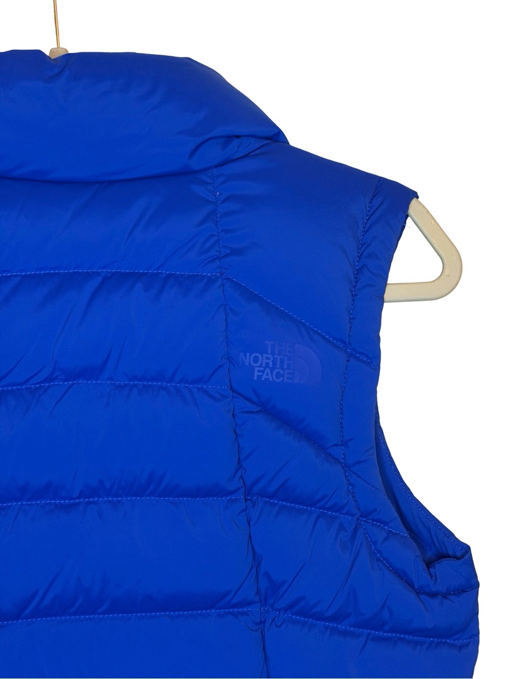 The North Face 700 Fill Down Vest Royal Blue Small Puffer Zip Outdoor Hiking - Picture 9 of 10